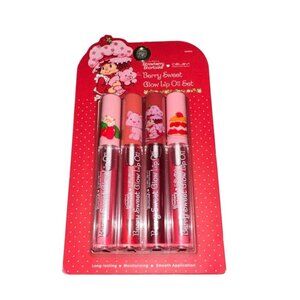 NWT CELAVI x STRAWBERRY SHORTCAKE Berry Sweet Glow Lip Oil Set 4
